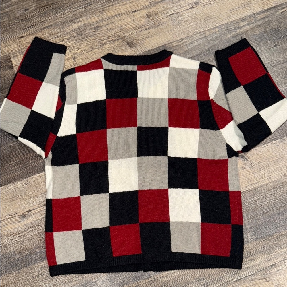 Graff Women's Red And Black Patchwork Cardigan Em… - image 6